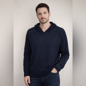 04651/ a trip in the bag merino wool Hooded Knit Sweater made in Italy size M